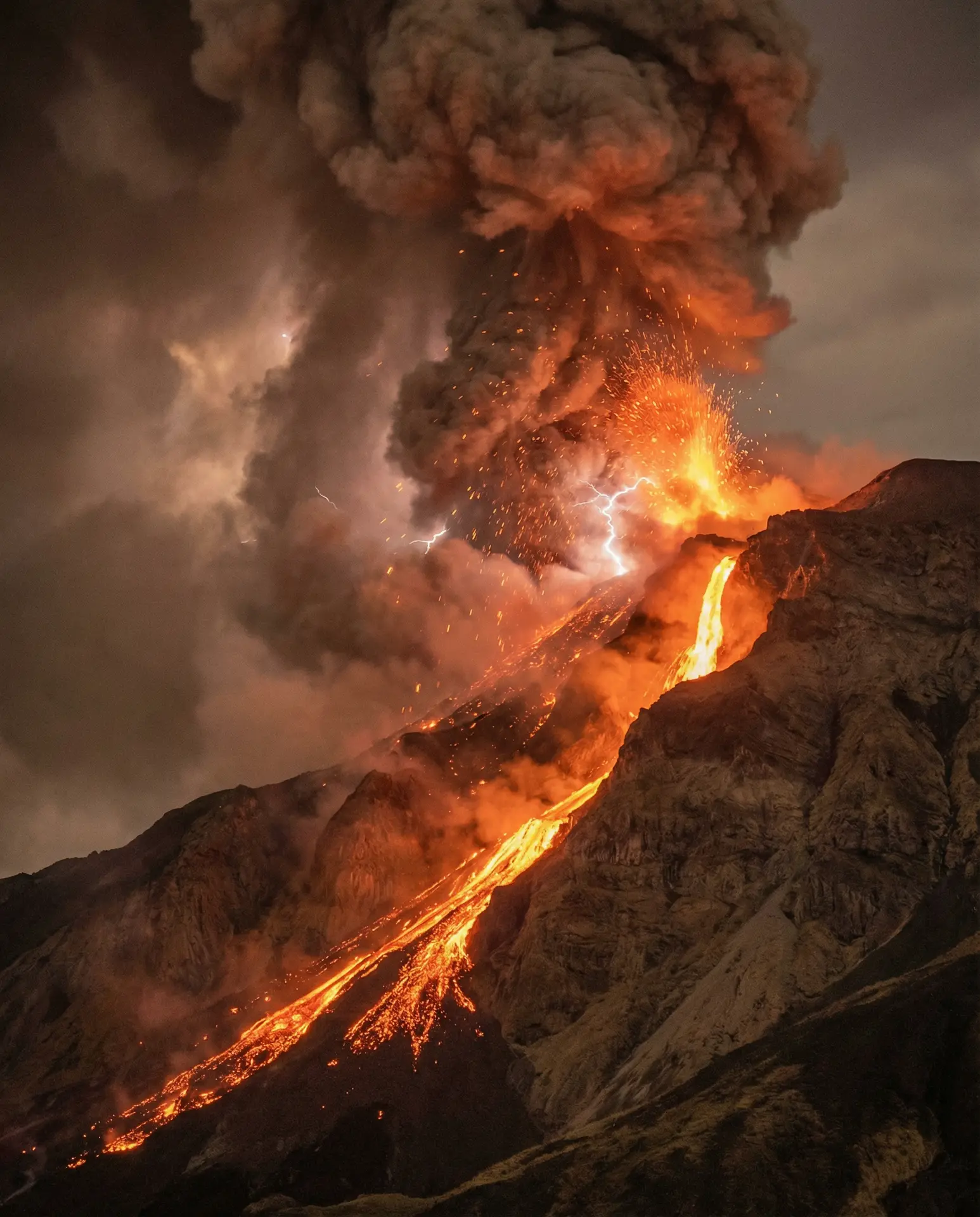 火山喷发壮观场景 - 五一视频 自然奇观